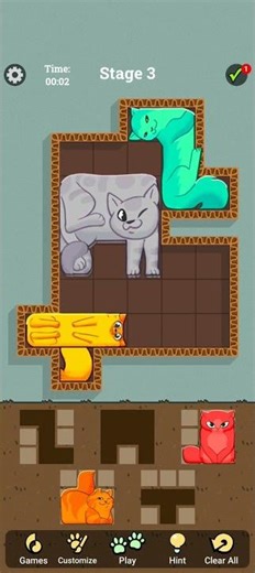 block puzzle cats #blockpuzzlecats #puzzlecats #puzzlecatsgame #short #game #minigame
