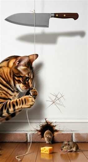 Shocking! Mouse sees cheese—can it spot the hidden danger fast #mouse #cheese #reaction