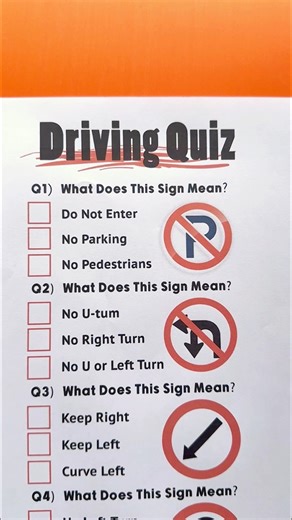 Test Your Driving Knowledge  #drivingquiz #learntodrive #roadsafety #driversed #quiztime #PermitTest #LearnToDrive #USRoadSigns #ForYou #ForYouPage | Discover Quiz2.0 | Facebook