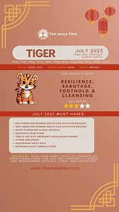 🐅 Tigers! Are you ready for what July has in store? Check your updated Feng Shui forecast for 2025 and align your energy. 🌈✨ 👉 Visit www.themalatree.com now! #FengShuiTiger #July2025Updates #SpiritualGrowth | THE MALA TREE Crystal Shop