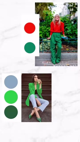 61K views · 1.7K reactions | 6 Colores que combinan con VERDE. #verde #colorverde #combinarcolores #colores #coloresvibrantes #Coloresvivos #colorimetria #azul #naranja #fucsia #beige #nudetones #moda #tips #fashionstyle #fashion #fashiontips #modayestilo #viralreelsfb #reelsviral #fypシ #viral | Thiago Fashion | Facebook