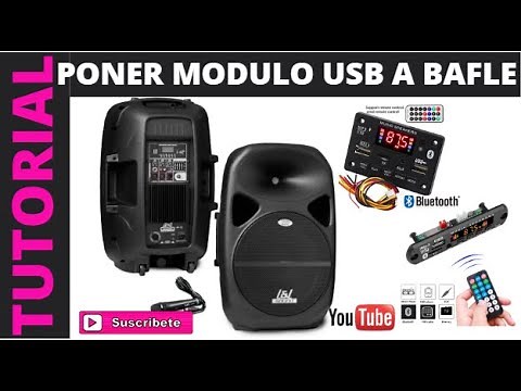Como Adaptar bluetooth, Usb, Aux a BAFLE Amplificado, que no se consigue el original MUY FACIL