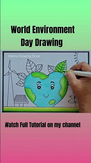 World Environment Day Poster Drawing | Environment Day Drawing | Beat Plastic Pollution Drawing Easy