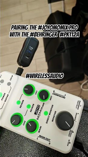Pairing the #joyomomixpro with the #behringer #pk112a #wirelessaudio