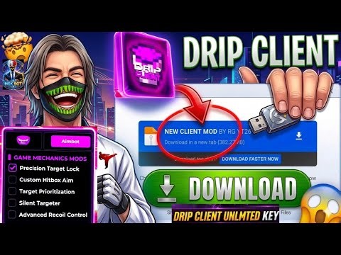 DRIP CLIENT NEW MOD MENU APK 😈 FF DRIP CLIENT MOBILE PANEL DOWNLOAD LINK ⤵️ NO KEY DOWNLOAD & PLAY 💥