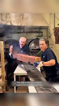 They Steam Wood at 100°C… Then Bend It Like a Towel! 😱 #shorts