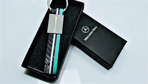 Mercedes Benz AMG F1 PETRONAS Keychain | Leather & Steel Keyring | Premium D-ring Style | Gift for Mercedes Owners and Fans - Etsy