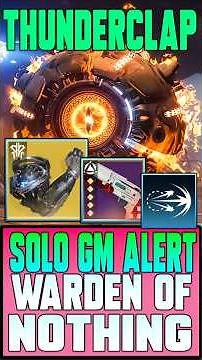 ARC Titan Thunderclap Build | Solo GM Alert Warden of Nothing | Destiny 2 Point-Contact Cannon Brace