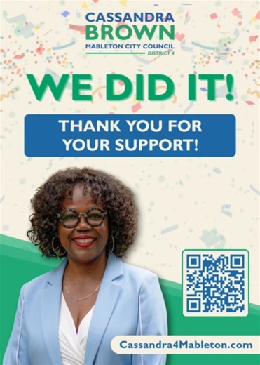 THANK YOU Mableton! | Councilwoman Cassandra Brown- District 4