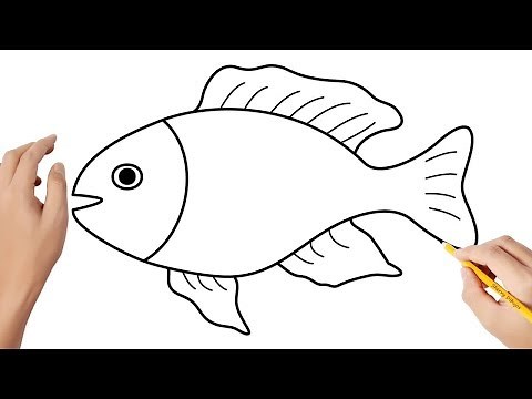 Cómo dibujar un pez #4 | Dibujos sencillos