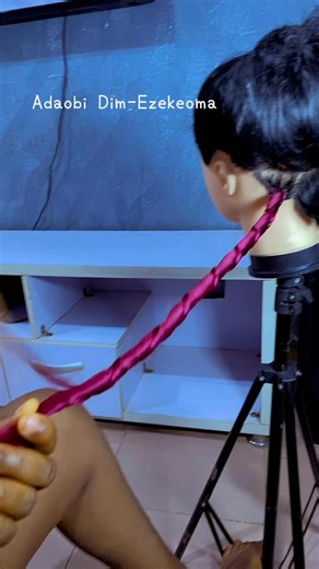 Simple DIY corkscrew Hairstyle | Adaobi Dim Ezekeoma