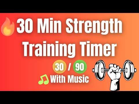 30 Minute Strength Training Timer With Music | 30s Work / 90s Rest | 15 Rounds