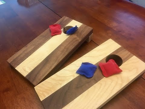 Mini Cornhole I Bean Bag Toss - Hardwood Version