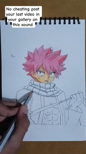 Natsu Dragneel drawing | Fairy tail | last video in your gallery on this sound 🤩❤️ |