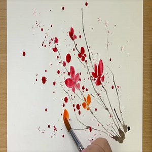 Splatter Painting Technique / Easy Painting Ideas | MAY Art.