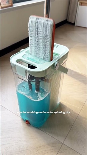 Watching the dirty water drain into the clear bucket is so satisfying.#clean #Cleaning #mop