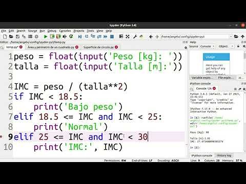 Cálculo del Índice de Masa Corporal con #Python