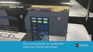 Zero-emission air conditioner chills using water