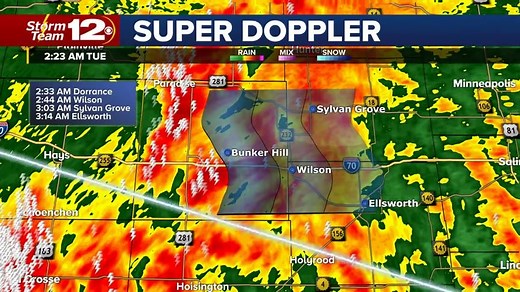 2:30 A.M. severe weather update. Current warnings and tracking the strongest storms, plus a look at the day ahead. | KWCH 12 News
