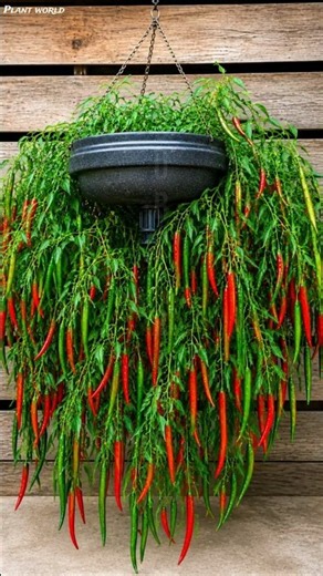 How to grow green chilli plants || Fastest way to get huge red pepper #shorts