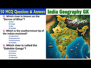 India Geography GK | 50 MCQ Questions & Answers | Geography of India for Competitive Exams #gk