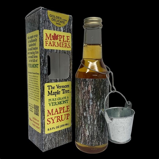 Pure Vermont Maple Syrup With Fun Metal Sap Buckets - Handcrafted on Small Family Farms - Etsy