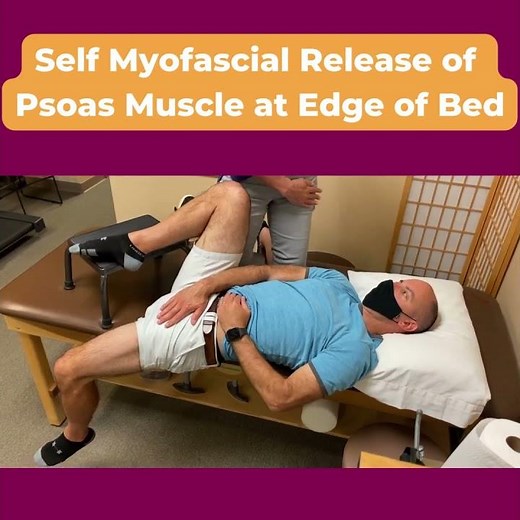 Self myofascial release of psoas muscle at edge of bed | MFR EOB psoas