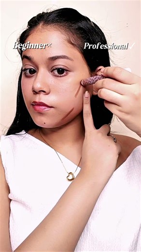 Beginner vs professional face contour+ concealer #shorts