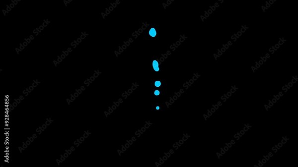 Comic Animation Element with Water Element featuring rapidly dripping water