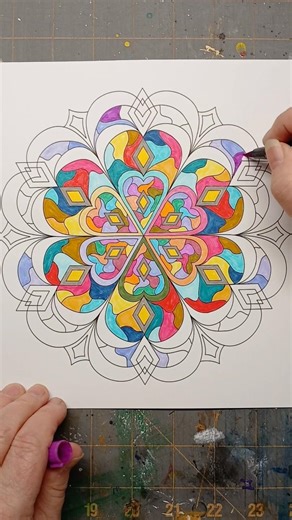 ACIM Lesson 17: I See No Neutral Things #acim#acourseinmiracles#mandalaart#mandala#tombow#markers