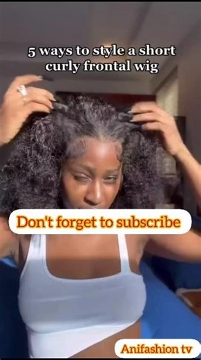 5 perfect way to #style short curly frontal wig #shorts #hairstyle