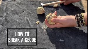 Break Your Own Geodes! Box Set with Hammer | Raw, Uncut Crystal Geode Specimens | Small Size | Sparkly White Crystal Geodes (6)