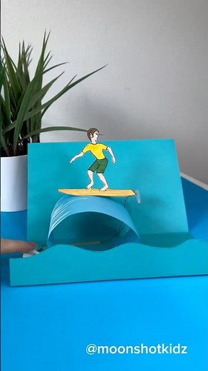 DIY “Surfer” interactive card. Easy and fun paper circuit project for beginners.