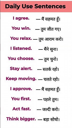 Daily Use English Sentences | Spoken English | English Speaking Practice.