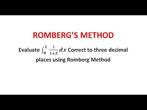 How to Solve Romberg's Method l Numerical Methods l Sk Maths Tutorial