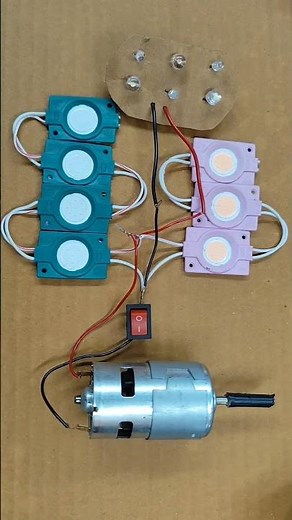Free Energy? 🤔 DC Motor Se LED Glow Trick! Pure Magic!#tech #diy #shortvideo
