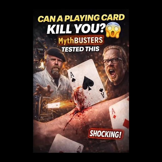 Can a Playing Card Kill You? Myth Busters Tested This 😱 #facts #mythbusters #viralfacts #shorts