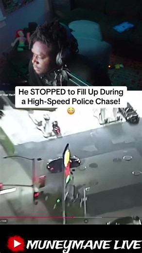 He STOPPED to Fill Up During a High-Speed Police Chase! 😳 #police #foryoupage #trending #laugh #youtuber