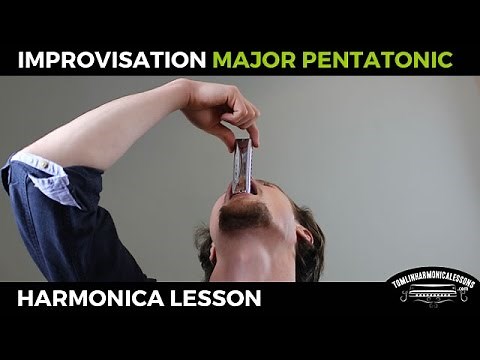 Blues harmonica lesson - Improvising using the major pentatonic scale over a 12 bar blues