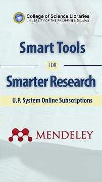 🔎 Smart Tools for Smarter Research - Elsevier Mendeley
