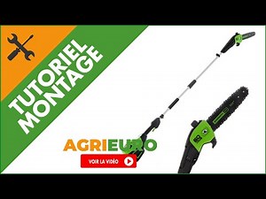 Perche élagueuse à batterie Greenworks GD60PS25 - Montage complet