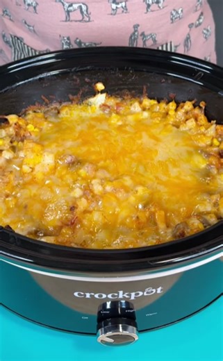Cheesy potatoes and meat made simple in your crockpot