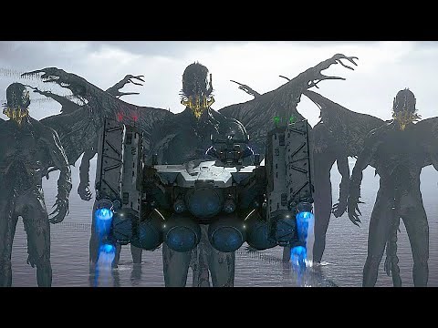 Death Stranding 2 Giant BT Army Vs Mech Battle Scene