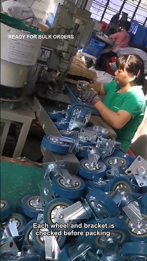 Blue Swivel Caster Assembly for B2B Orders