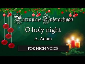 Cantique de Nöel (O holy night) KARAOKE FOR HIGH VOICE - A. Adam - Key: D Major