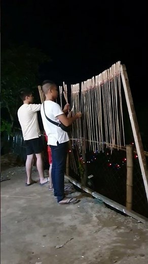Foreigner in the philippines with over 2000 firecrackers for New Years eve.