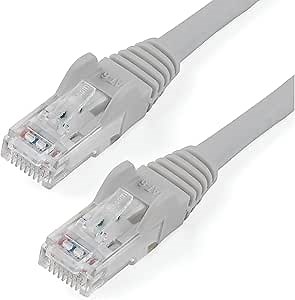 StarTech 75ft CAT6 Ethernet Cable - Gray CAT 6 Gigabit Ethernet Wire -250Mhz 100W PoE RJ45 UTP Network Patch Cord Snagless with Strain Relief (N6PATCH75GR)