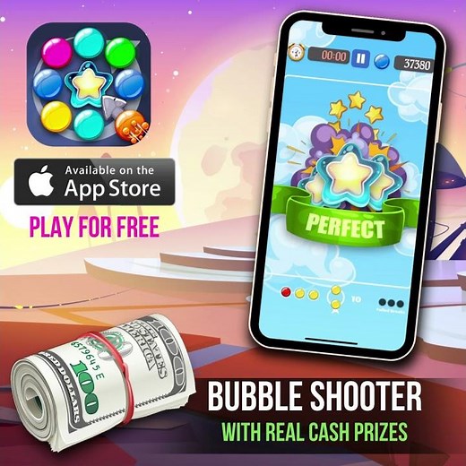 Real Money Bubble Games (Bubble Shooter With Cash Prize) Play & Make Money Online Mobile Game 2021
