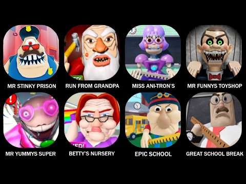 MR. STINKY'S PRISON ESCAPE, RUN FROM GRANDPA, ESCAPE MISS ANI-TRON'S DETENTION!