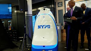 New York City unveils new robot officer patrolling the Times Square subway station